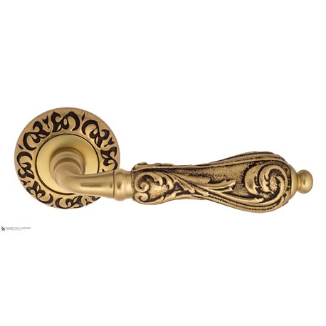 Дверная ручка Venezia "MONTE CRISTO" D4 французское золото + коричневый