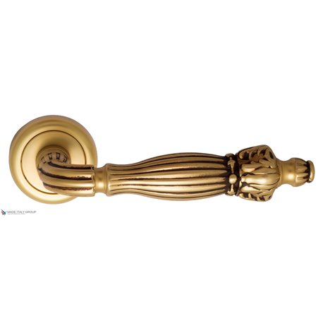 Дверная ручка Venezia "OLIMPO" D1 французское золото + коричневый