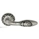 Дверная ручка Venezia "CASANOVA" D4 натуральное серебро + черный