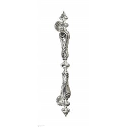 Ручка скоба Venezia "MARGHERITA" 625мм (465мм) натуральное серебро + черный