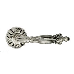 Дверная ручка Venezia "OLIMPO" D5 натуральное серебро + черный