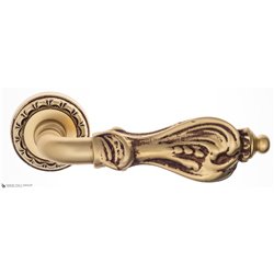 Дверная ручка Venezia "FLORENCE" D2 французcкое золото + коричневый