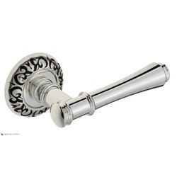 Дверная ручка Venezia "CALLISTO" D4 натуральное серебро + черный