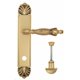 Дверная ручка Venezia "OLIMPO" WC-2 на планке PL87 французское золото + коричневый