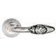 Дверная ручка Venezia "CASANOVA" D8 натуральное серебро + черный