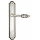 Дверная ручка Venezia "CASANOVA" на планке PL98 натуральное серебро + черный