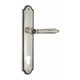 Дверная ручка Venezia "CASTELLO" CYL на планке PL98 натуральное серебро + черный