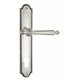 Дверная ручка Venezia "PELLESTRINA" CYL на планке PL98 натуральное серебро + черный
