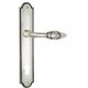 Дверная ручка Venezia "CASANOVA" CYL на планке PL98 натуральное серебро + черный