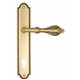 Дверная ручка Venezia "ANAFESTO" CYL на планке PL98 французское золото + коричневый