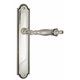 Дверная ручка Venezia "OLIMPO" на планке PL98 натуральное серебро + черный