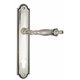 Дверная ручка Venezia "OLIMPO" CYL на планке PL98 натуральное серебро + черный