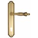 Дверная ручка Venezia "OLIMPO" CYL на планке PL98 французское золото + коричневый