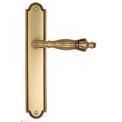 Дверная ручка Venezia "OLIMPO" на планке PL98 французское золото + коричневый