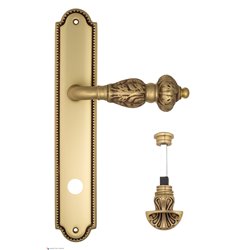 Дверная ручка Venezia "LUCRECIA" WC-4 на планке PL98 французское золото + коричневый