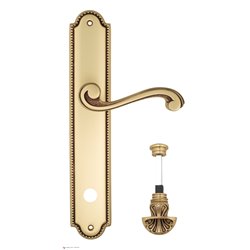Дверная ручка Venezia "VIVALDI" WC-4 на планке PL98 французское золото + коричневый
