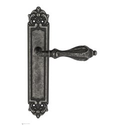 Дверная ручка Venezia "ANAFESTO" на планке PL96 античное серебро