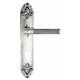 Дверная ручка Venezia "IMPERO" CYL на планке PL90 натуральное серебро + черный