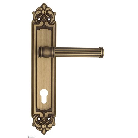 Дверная ручка Venezia "IMPERO" CYL на планке PL96 матовая бронза