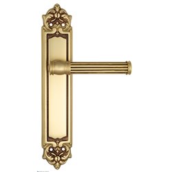 Дверная ручка Venezia "IMPERO" на планке PL96 французcкое золото + коричневый