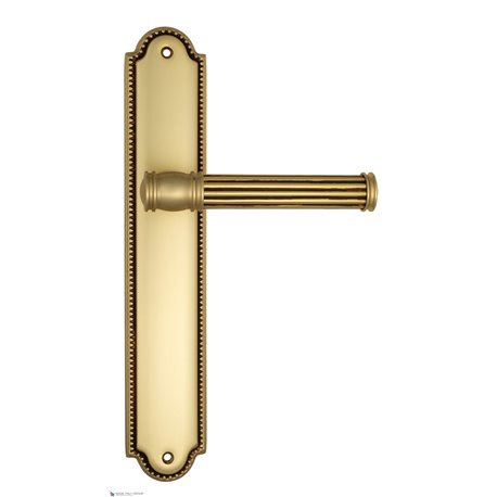 Дверная ручка Venezia "IMPERO" на планке PL98 французcкое золото + коричневый