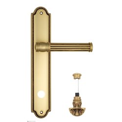 Дверная ручка Venezia "IMPERO" WC-4 на планке PL98 французcкое золото + коричневый