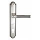 Дверная ручка Venezia "IMPERO" CYL на планке PL98 натуральное серебро + черный