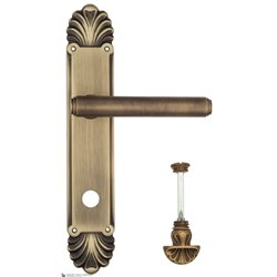 Дверная ручка Venezia "EXA" WC-4 на планке PL87 матовая бронза