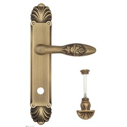 Дверная ручка Venezia "CASANOVA" WC-4 на планке PL87 матовая бронза