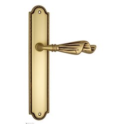 Дверная ручка Venezia "OPERA" на планке PL98 французское золото + коричневый