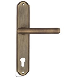 Дверная ручка Venezia "EXA" CYL на планке PL02 матовая бронза