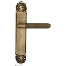 Дверная ручка Venezia "EXA ZIG" на планке PL87 матовая бронза