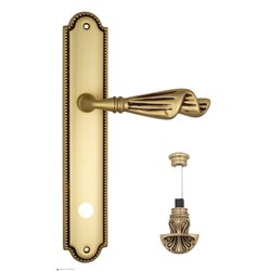 Дверная ручка Venezia "OPERA" WC-4 на планке PL98 французское золото + коричневый