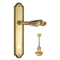 Дверная ручка Venezia "OPERA" WC-2 на планке PL98 французское золото + коричневый