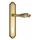 Дверная ручка Venezia "OPERA" CYL на планке PL98 французское золото + коричневый