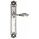 Дверная ручка Venezia "OPERA" CYL на планке PL97 натуральное серебро + черный
