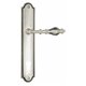 Дверная ручка Venezia "GIFESTION" CYL на планке PL98 натуральное серебро + черный
