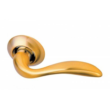 Ручка дверная ARCHIE на круглой накладке матовое золото