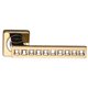Ручка дверная ARCHIE SILLUR на квадратной накладке C199 P.GOLD/ CRYSTAL