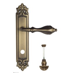 Дверная ручка Venezia "ANAFESTO" WC-4 на планке PL96 матовая бронза