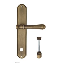 Дверная ручка Venezia "CALLISTO" WC-2 на планке PL02 матовая бронза