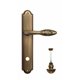 Дверная ручка Venezia "CASANOVA" WC-4 на планке PL98 матовая бронза
