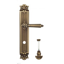 Дверная ручка Venezia "CASTELLO" WC-4 на планке PL97 матовая бронза