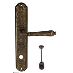 Дверная ручка Venezia "CLASSIC" WC-2 на планке PL02 античная бронза