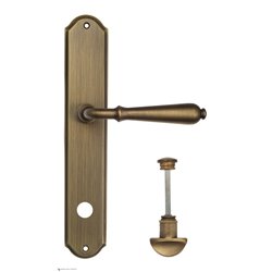 Дверная ручка Venezia "CLASSIC" WC-2 на планке PL02 матовая бронза