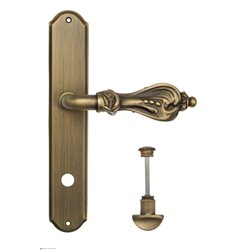 Дверная ручка Venezia "FLORENCE" WC-2 на планке PL02 матовая бронза