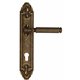 Дверная ручка Venezia "MOSCA" CYL на планке PL90 античная бронза