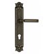 Дверная ручка Venezia "MOSCA" CYL на планке PL97 античное серебро