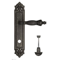 Дверная ручка Venezia "OLIMPO" WC-2 на планке PL96 античное серебро