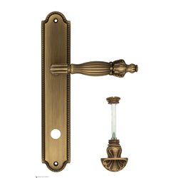 Дверная ручка Venezia "OLIMPO" WC-4 на планке PL98 матовая бронза